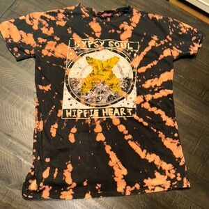 Gypsy Soul Hippie Heart Tie-Dye Short Sleeve T-Shirt Women’s